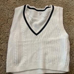 Garage cropped sweater vest